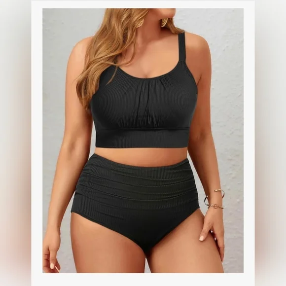 Ribbed High Waisted Bikini #1079 - Picture 7 of 14